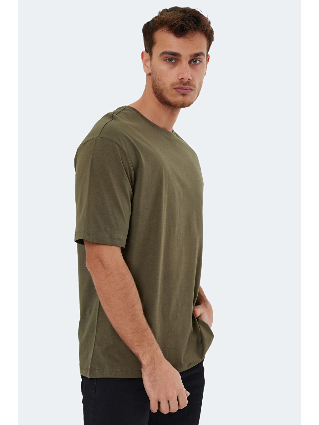 SLAZENGER Haki KAISER Erkek T-Shirt Haki - 4