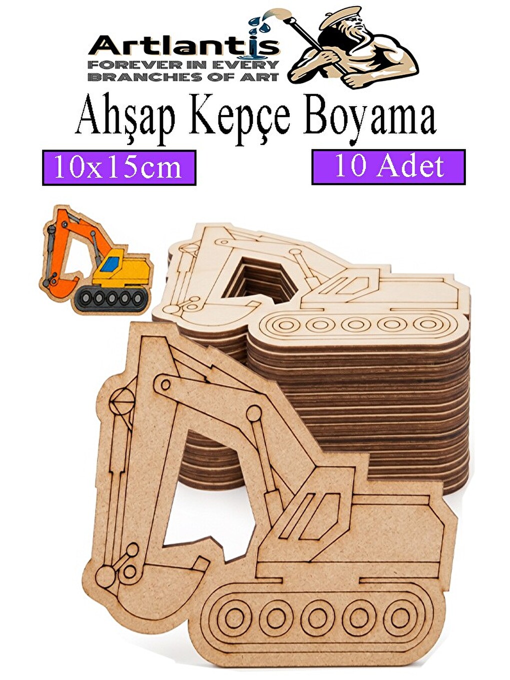 Ahşap Boyama Araçlar 10 Adet 10x15cm Taşıtlar Boyama Figürü Etkinlik Çoçuk Gelişim Motor Beceri