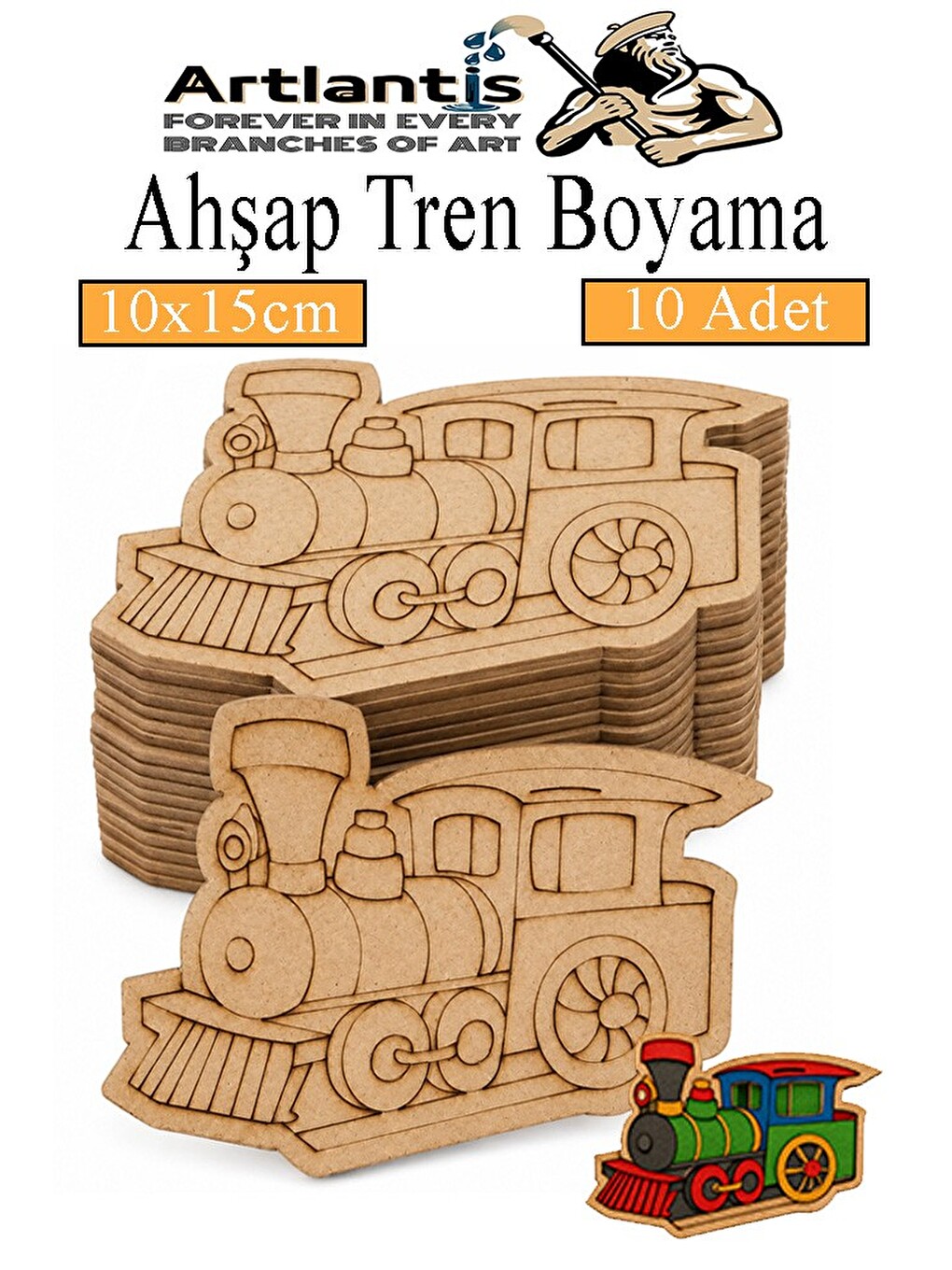 Ahşap Boyama Araçlar 10 Adet 10x15cm Taşıtlar Boyama Figürü Etkinlik Çoçuk Gelişim Motor Beceri