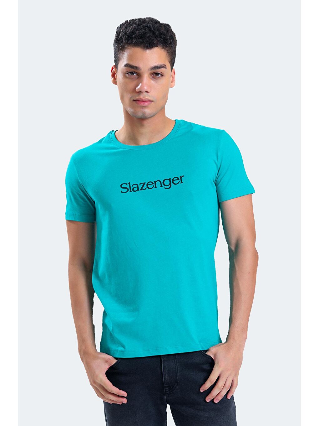 SLAZENGER Açık Yeşil SABE I Erkek T-Shirt Açık Yeşil