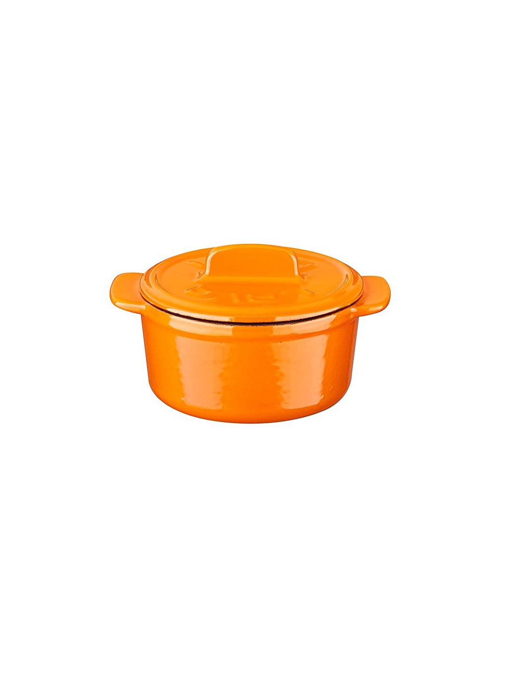 Turuncu Mini Tencere Folk Serisi Çap(ø)9 Cm.