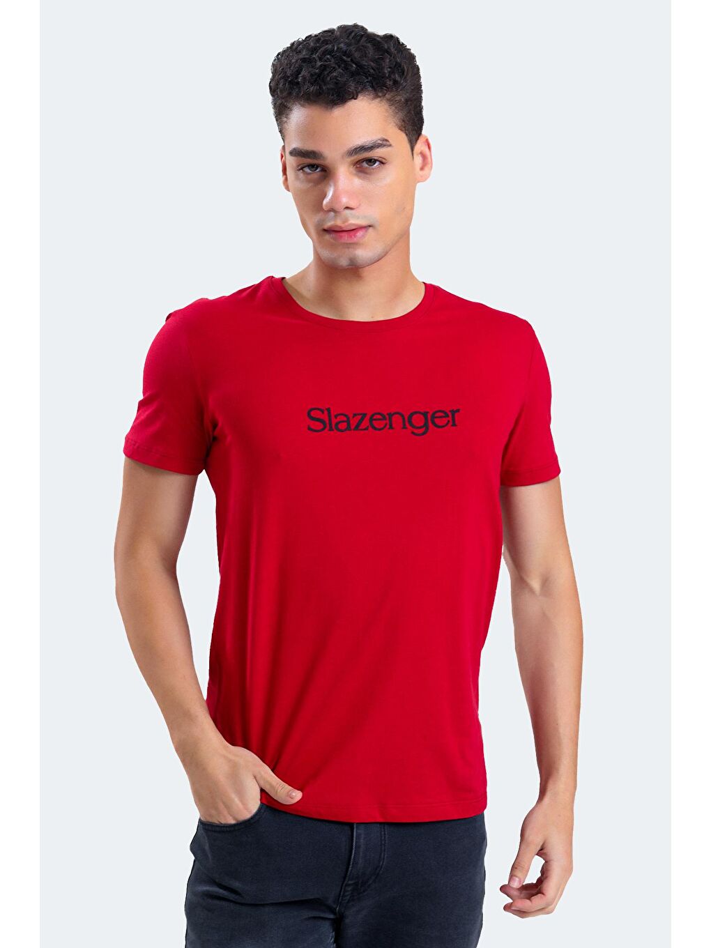 SLAZENGER Bordo SABE I Erkek T-Shirt Bordo