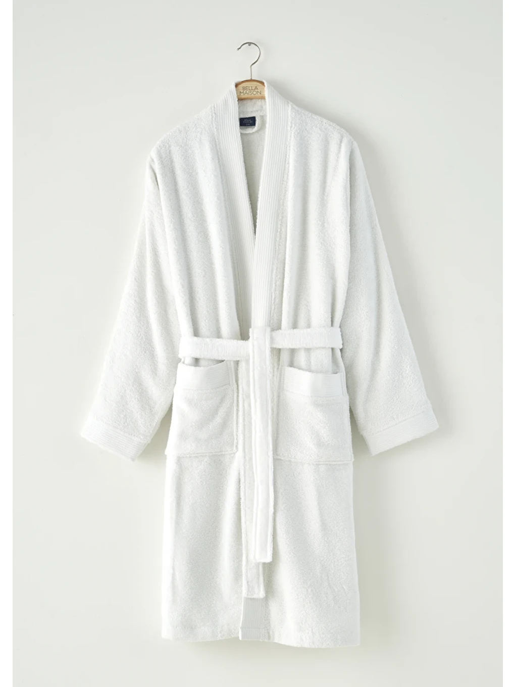 %100 Pamuk Premium Dorita Erkek Bornoz Beyaz (s/m)