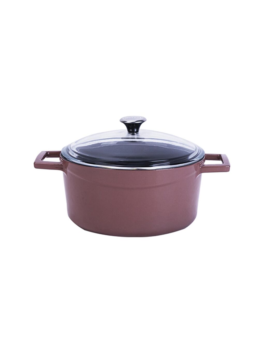 LAVA Mor Yuvarlak Tencere Cam kapaklı. Glaze Çap(Ø)28cm.