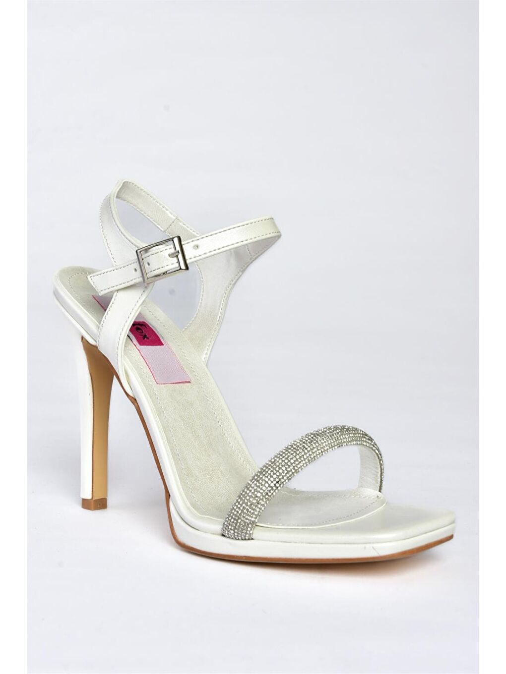 Ekru M348004509 Sedef Yüksek Topuklu Kadın Abiye Ayakkabı-4