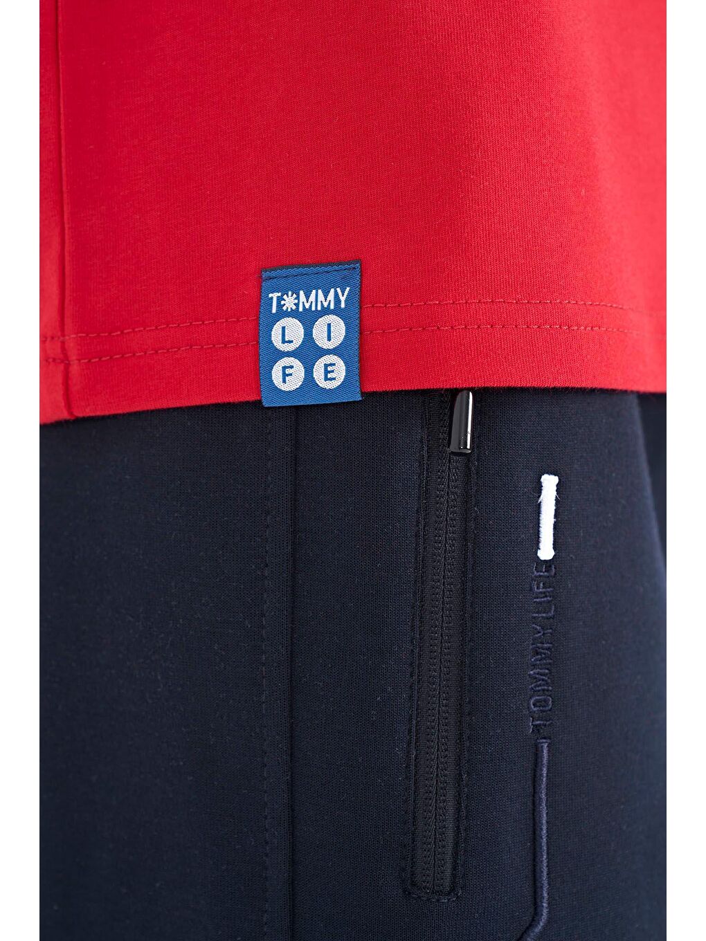 TOMMYLIFE Kırmızı Yazı Baskılı O Yaka Standart Kalıp Erkek T-shirt - 88201 - 2