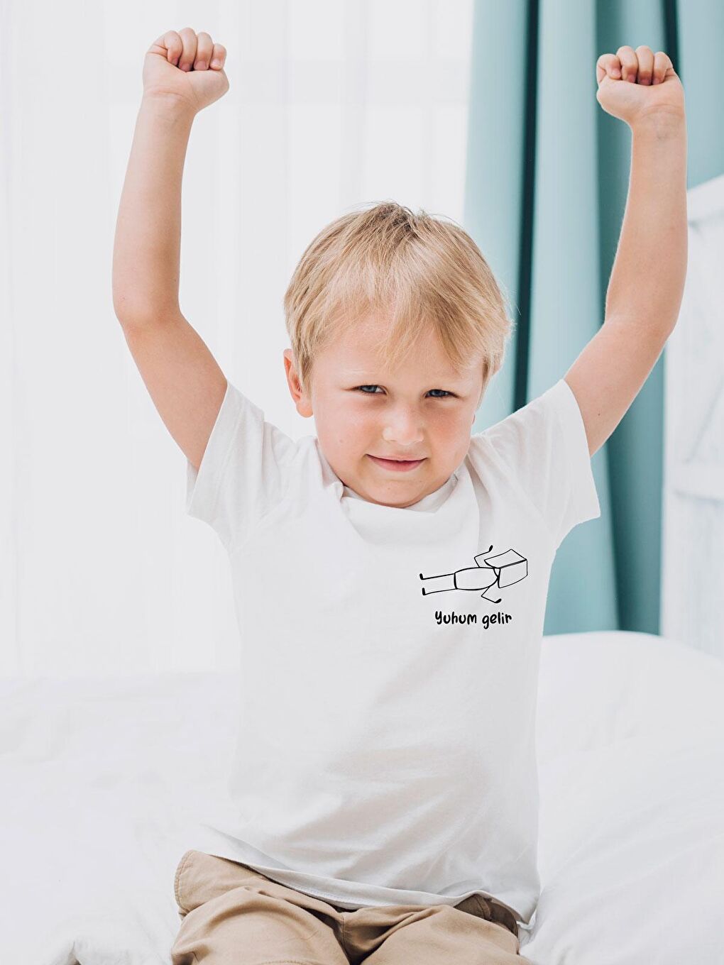 Mivil Oversize Çocuk Tişört 10-13 Yaş Ekru-3