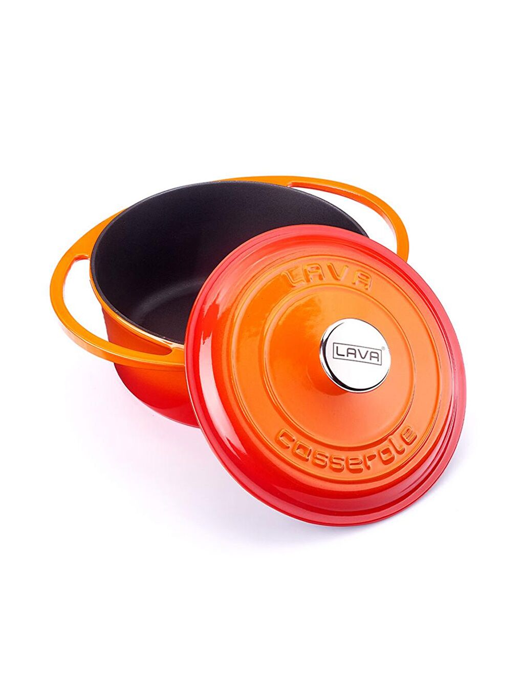 Turuncu Yuvarlak Tencere Döküm Demir Kapak Heritage Serisi Çap(Ø)24cm-1