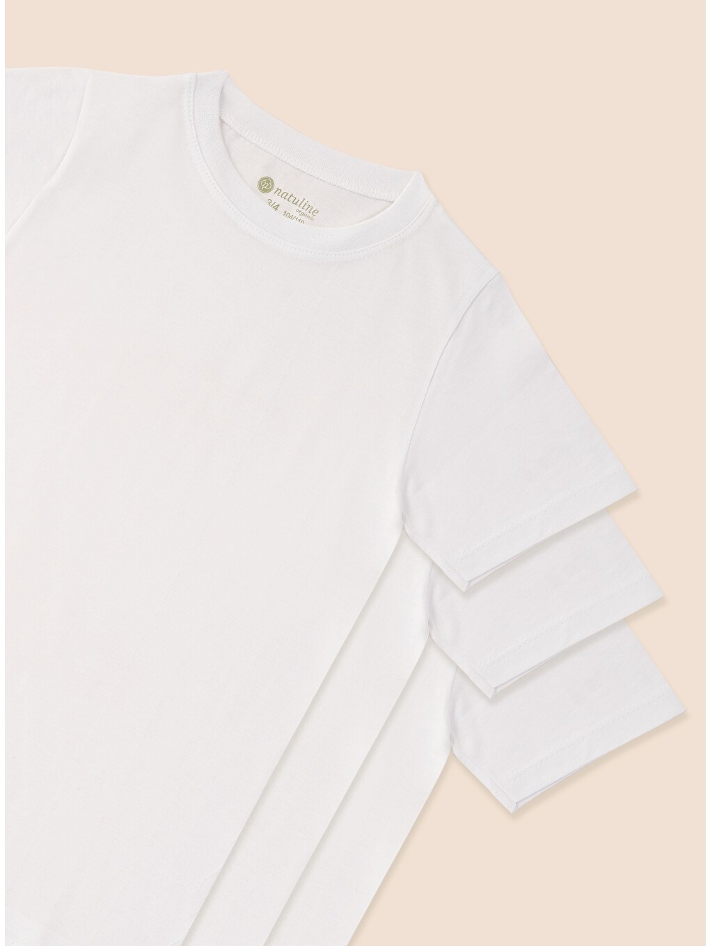 Beyaz Erkek Çocuk Organik Pamuk Penye T-Shirt 3'lü-1
