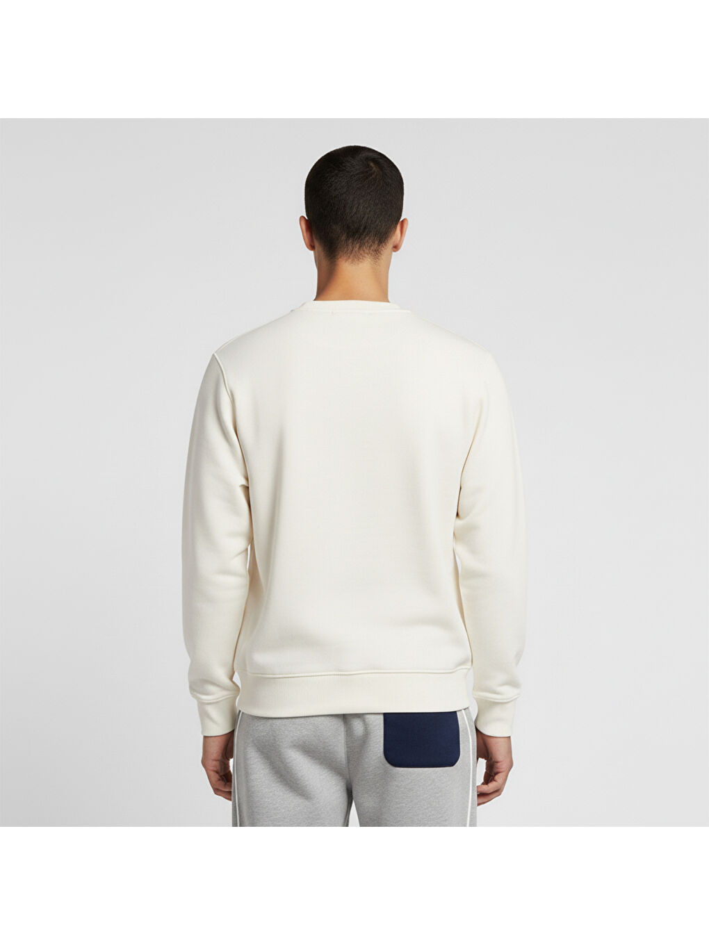 Elfin Kadın Beyaz Bisiklet Yaka Sweatshirt