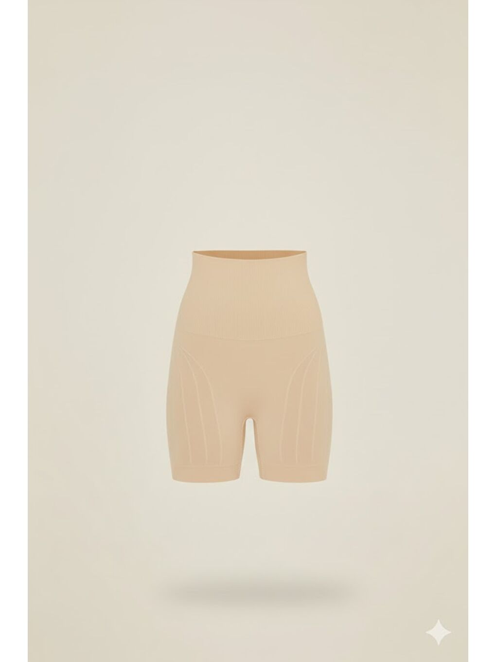 Bej C17026 Yüksek Bel Uzun Paça Korse Ten