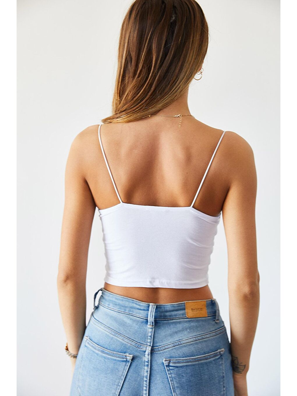Beyaz İp Askılı Bluz 0YXK2-43399-01-1