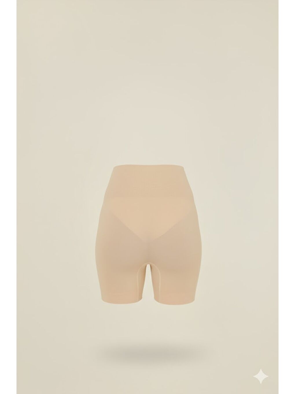 Bej C17026 Yüksek Bel Uzun Paça Korse Ten-1