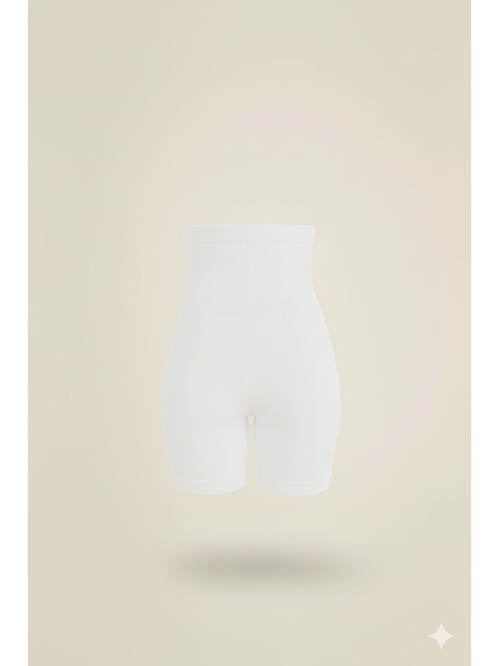 C12007 Yüksek Bel Kısa Paça Korse Beyaz