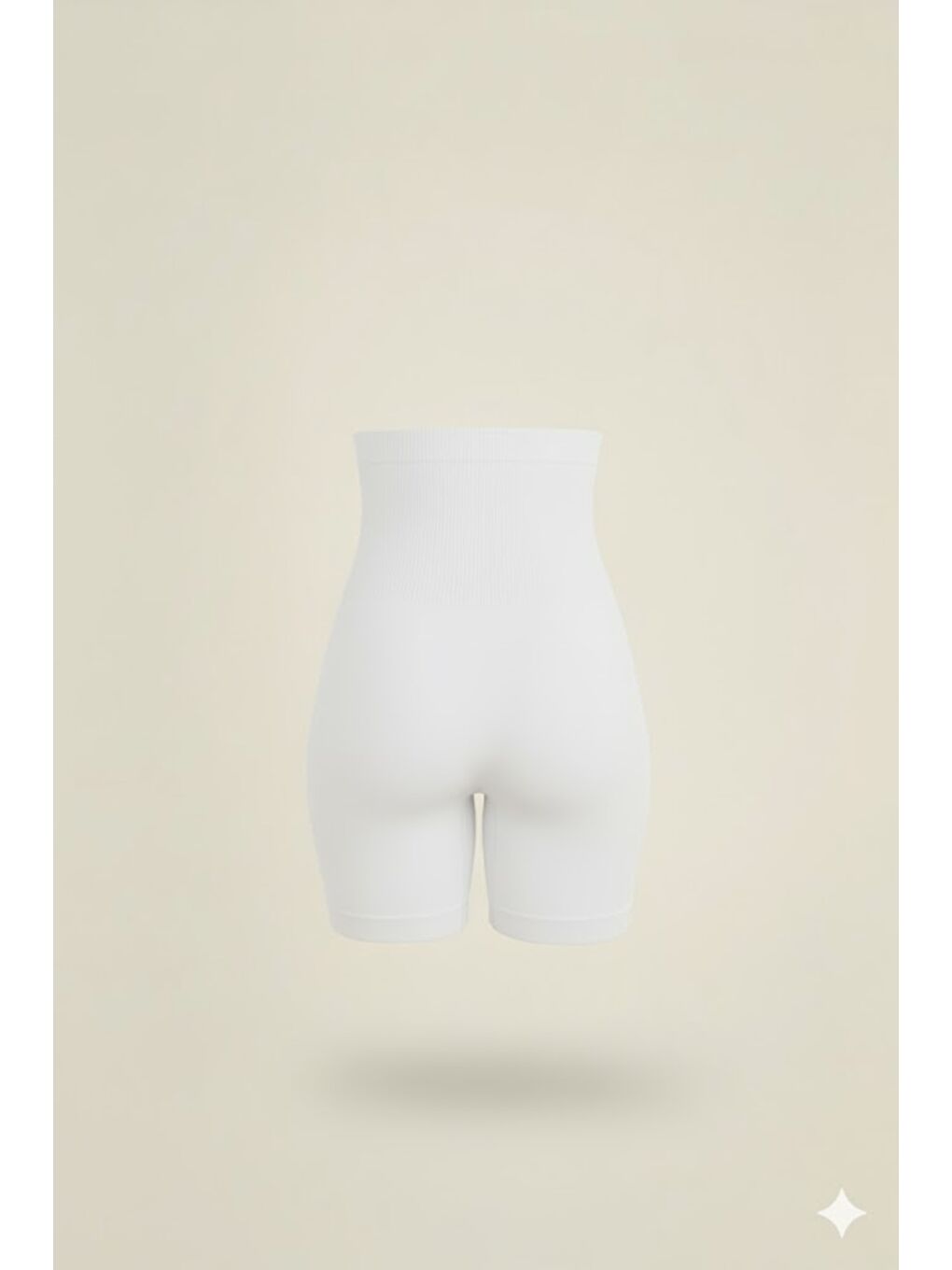 C12007 Yüksek Bel Kısa Paça Korse Beyaz-1