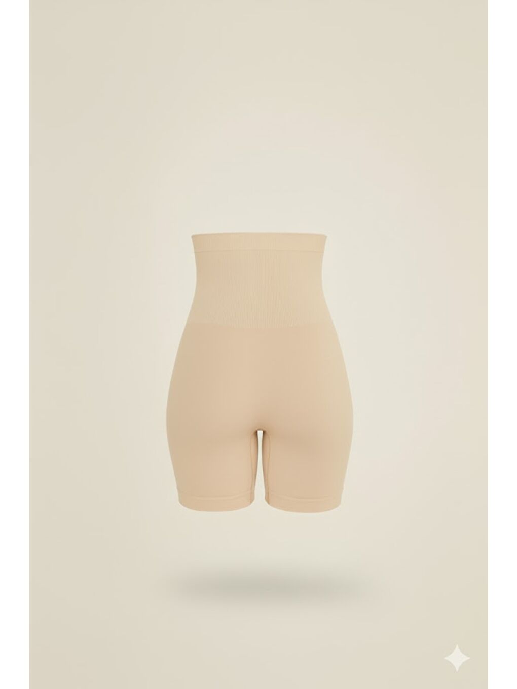 Bej C12007 Yüksek Bel Kısa Paça Korse Ten-1