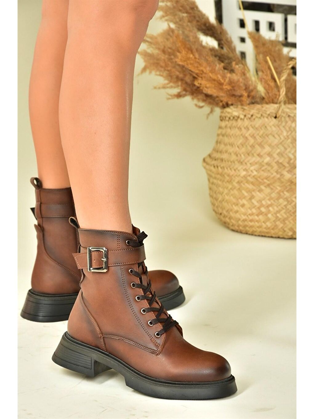 Kahverengi N6742601 Taba Kadın Bot-1