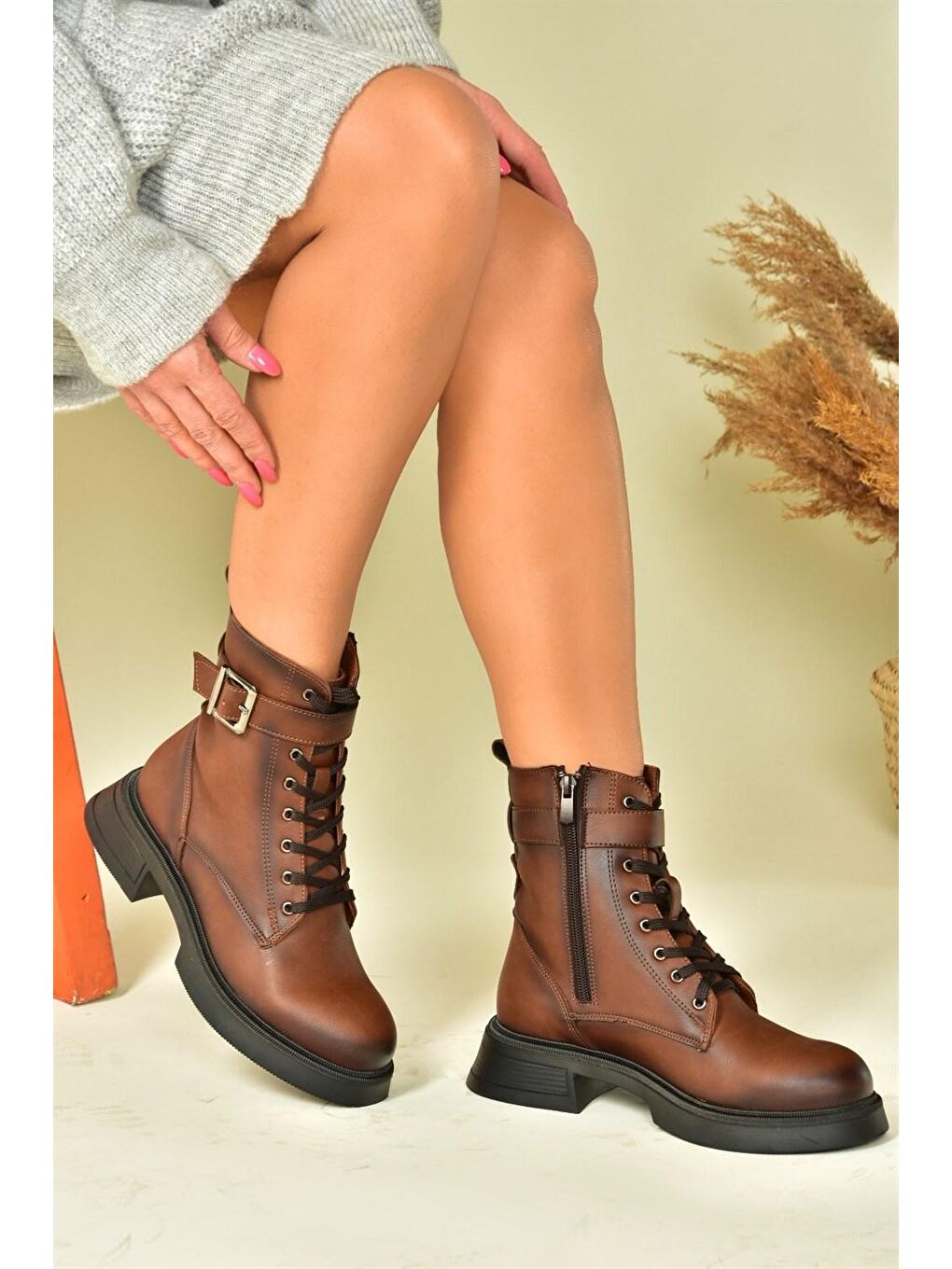 Kahverengi N6742601 Taba Kadın Bot-3