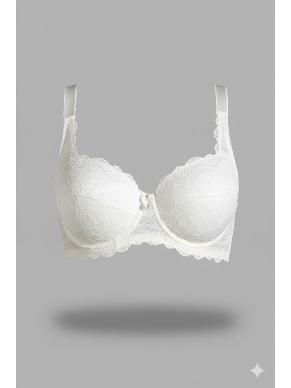Dantelli Desteksiz Sütyen C18042 Ekru