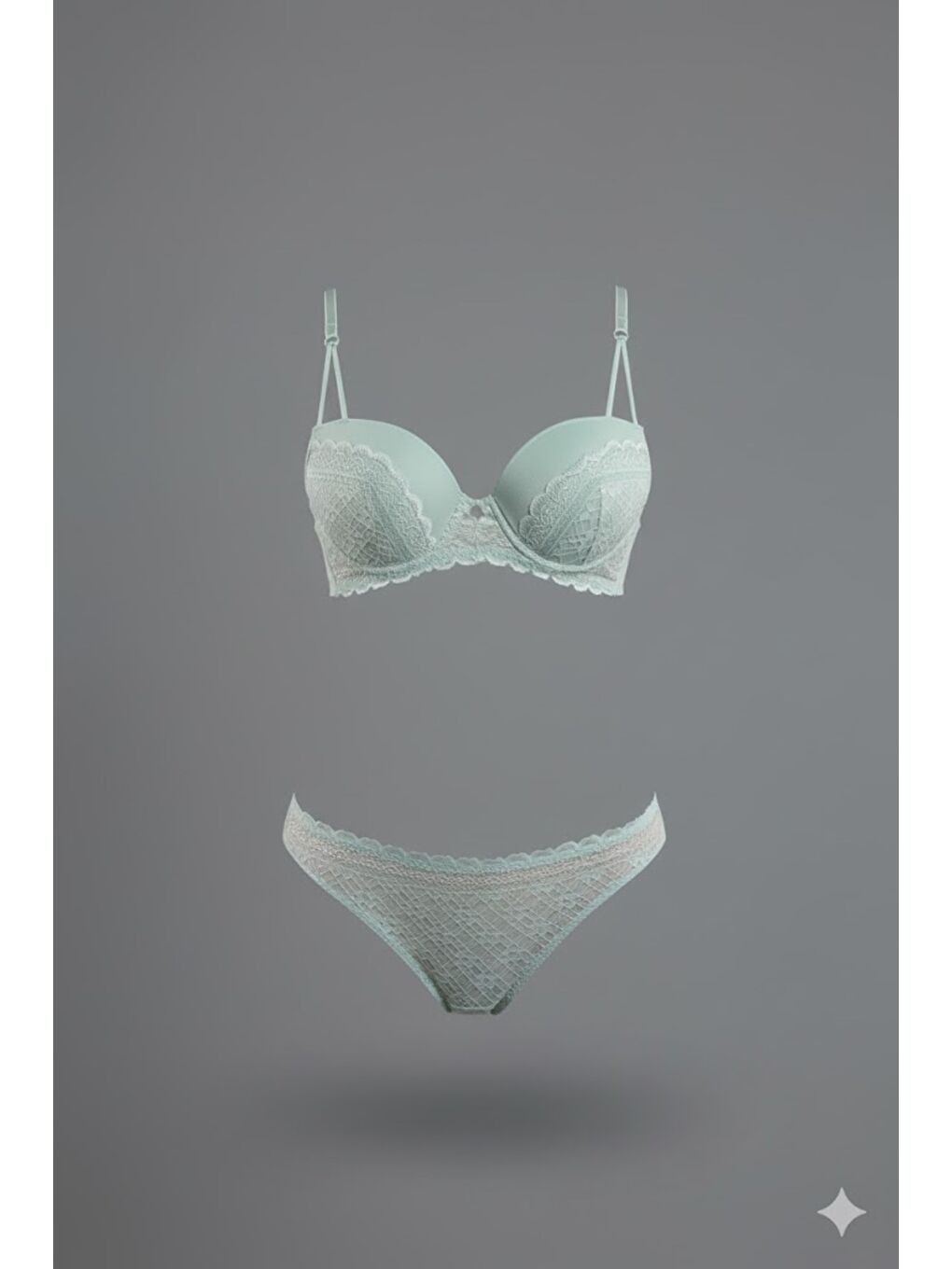 Destekli Sütyen Külot Takım C14158 Yeşil