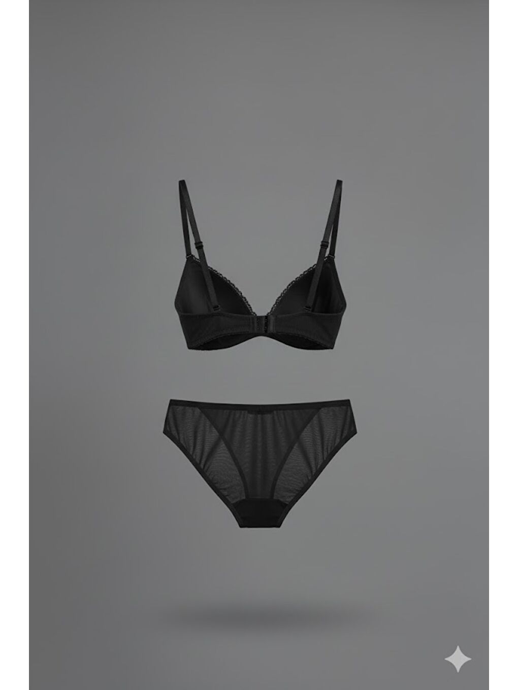 Destekli Sütyen Külot Takım C14158 Siyah-1