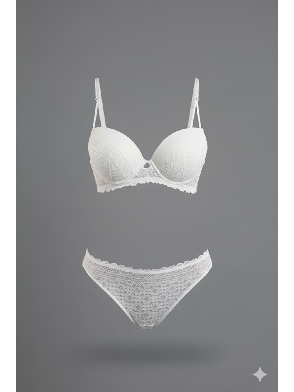 Destekli Sütyen Külot Takım C14158 Ekru