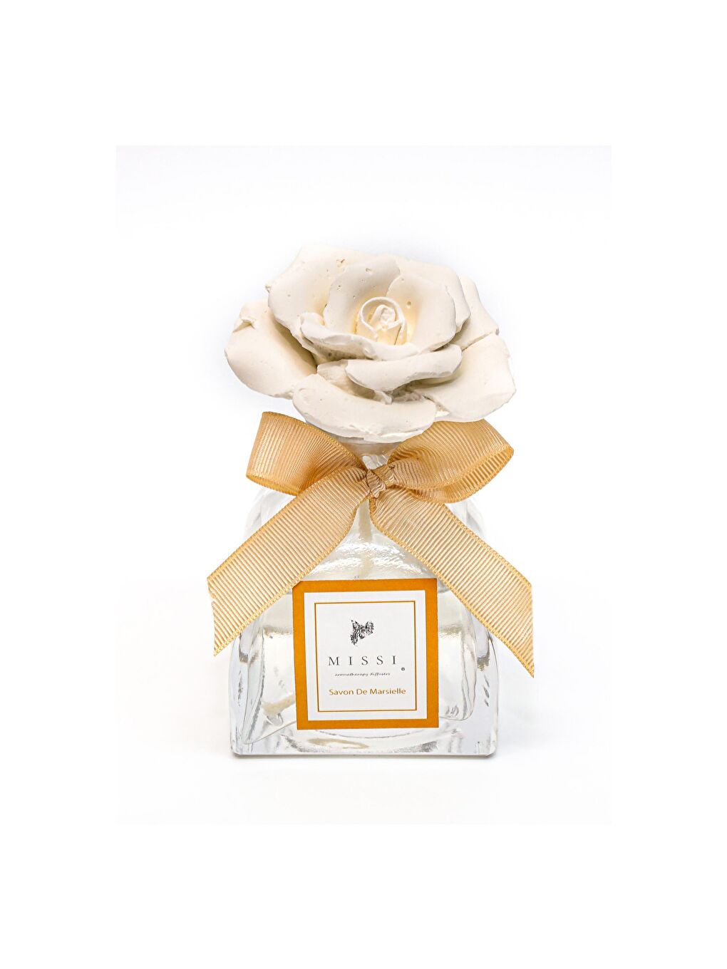 Ekru 130 ml Seramik Taşlı Savon De Marsielle Banyo Kokusu