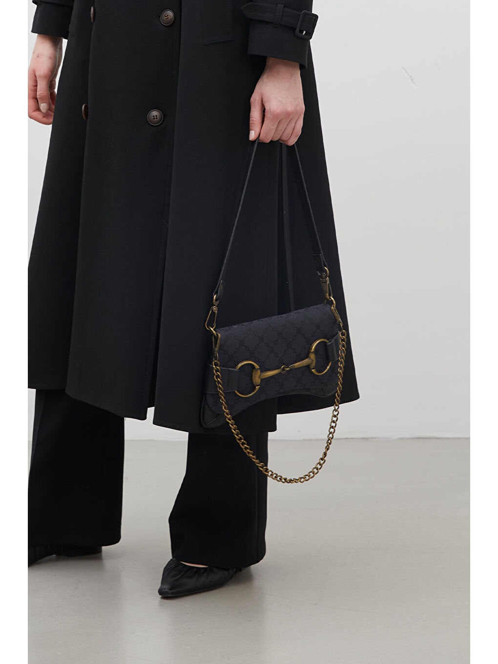 Blanca Toka Detaylı Çanta Siyah-1