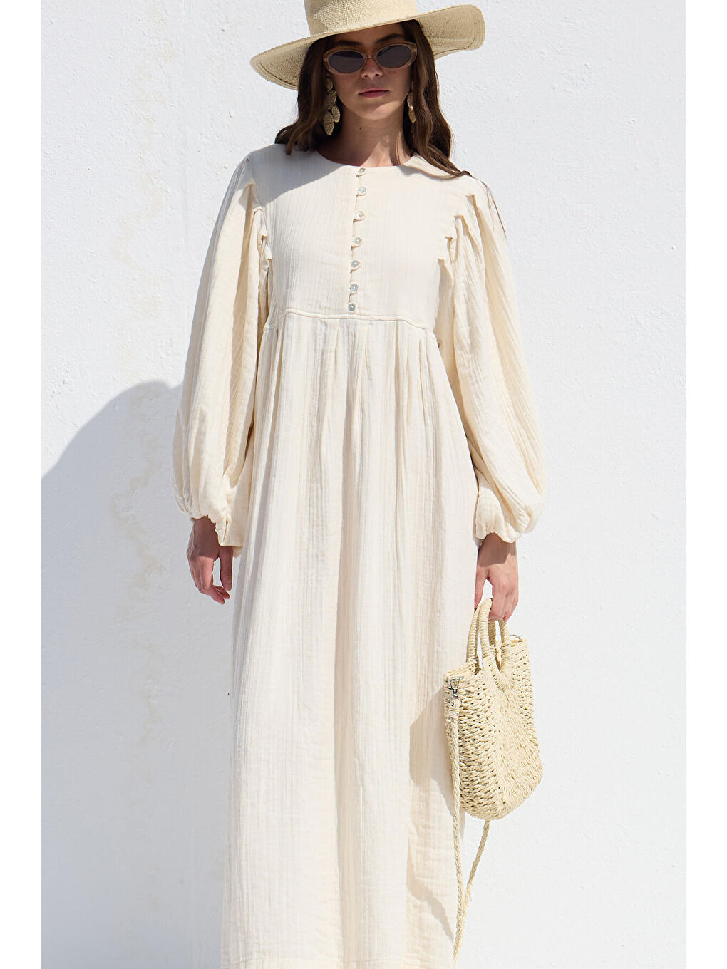 Hasır El Çantası Bej-2