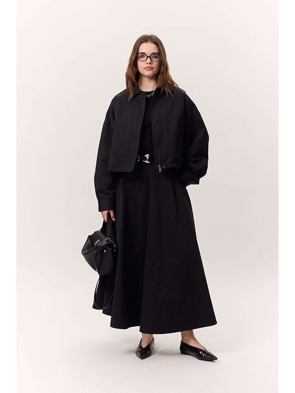 Premıum Fermuarlı Ceket Siyah