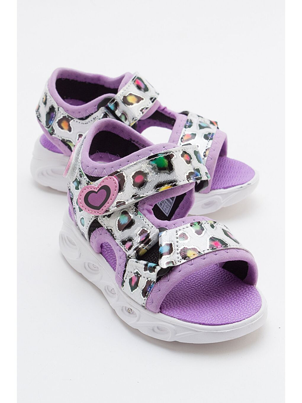 Kız Çocuk Lila Işıklı Anatomik Hafif Spor Sandalet