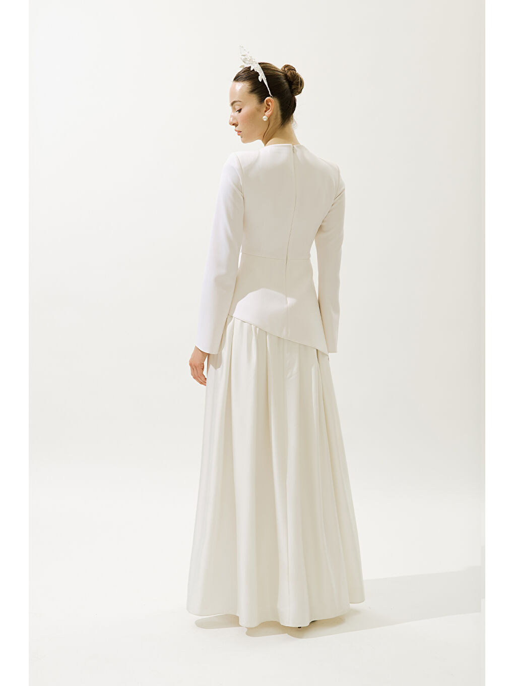 Annıta Abiye Elbise Ekru-5