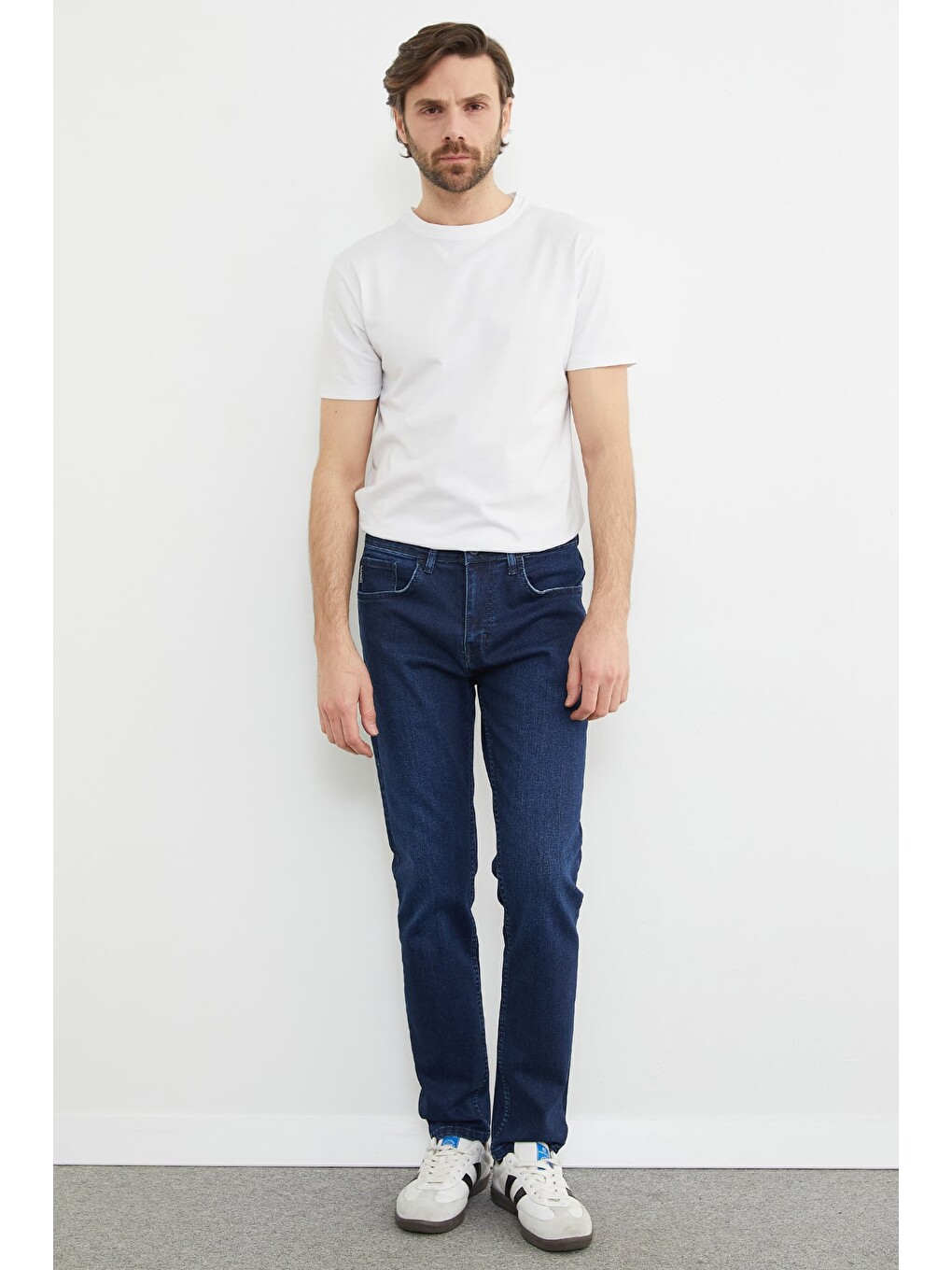 Lacivert Regular Fit Normal Bel Jean-2