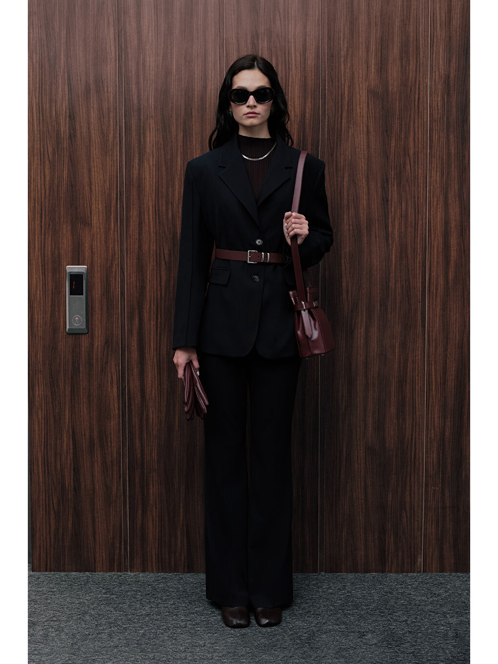 Klasik Kesim Blazer Ceket Lacivert