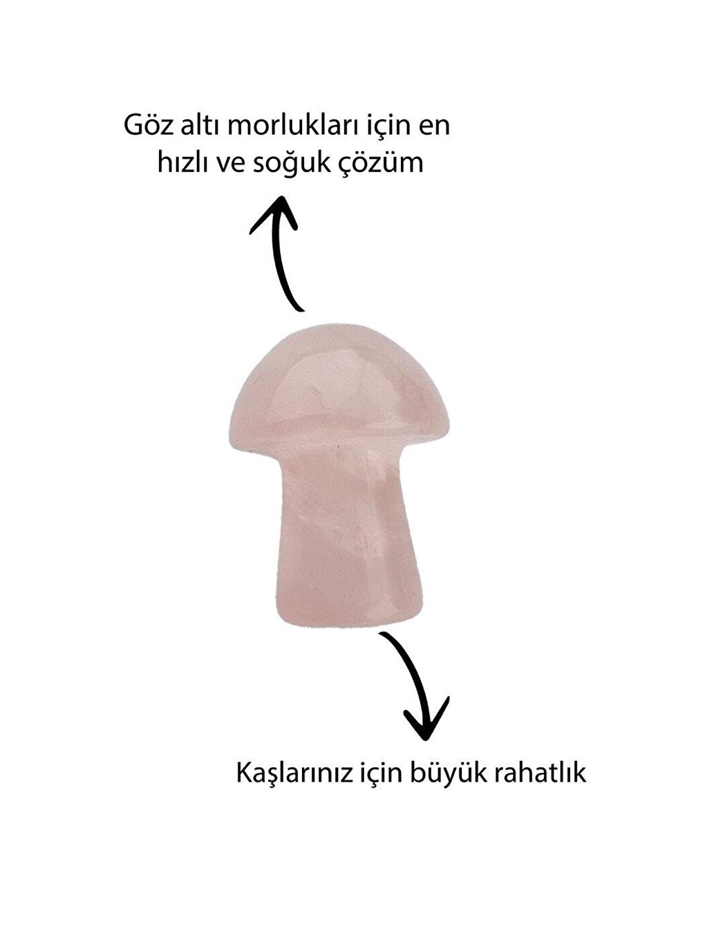 Pembe Kuvars Taşı Göz Altı Morlukları ve Kaş İçin Doğal Taş Masaj Taşı Masaj Aleti-1