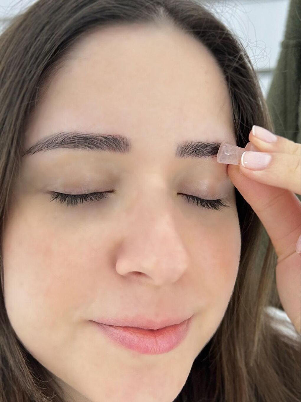 Pembe Kuvars Taşı Göz Altı Morlukları ve Kaş İçin Doğal Taş Masaj Taşı Masaj Aleti-2