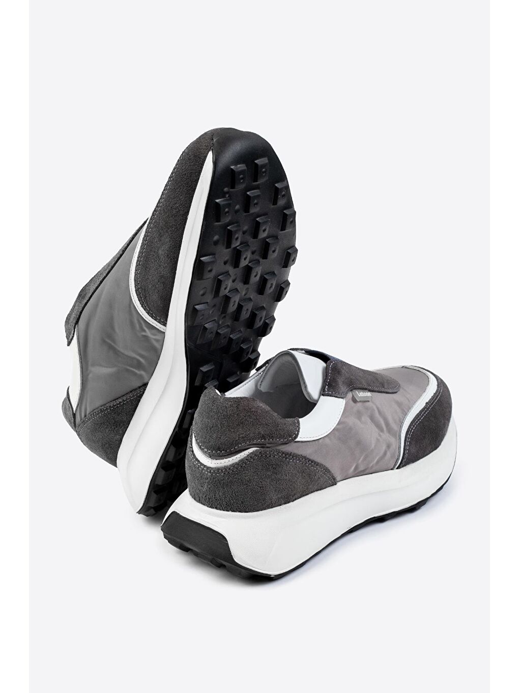 Gri LTN-S03 Deri Erkek Sneaker-3