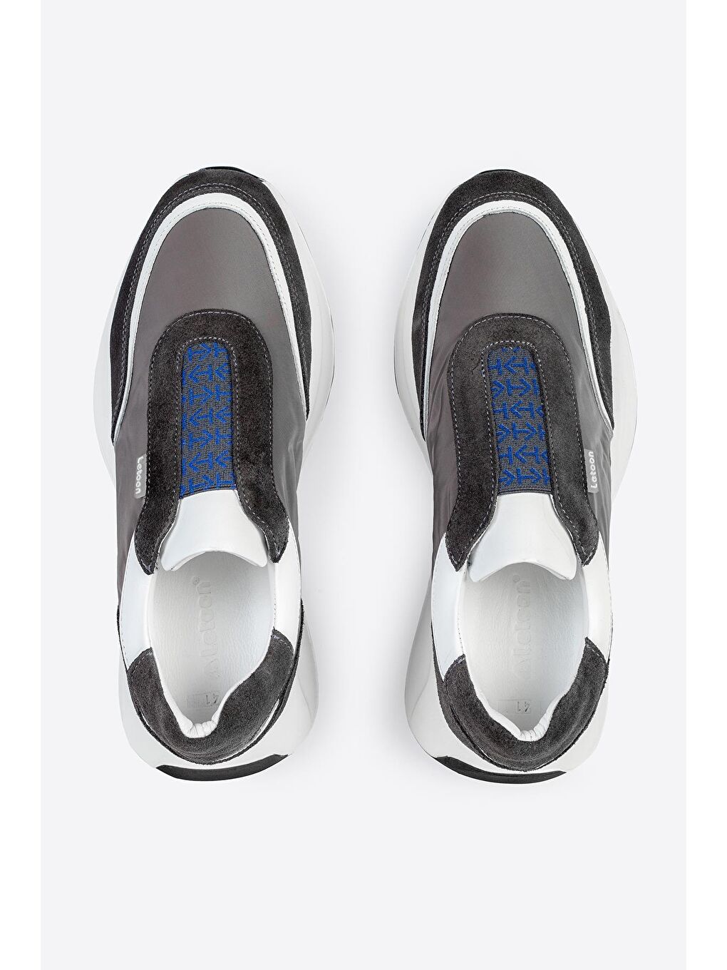 Gri LTN-S03 Deri Erkek Sneaker-5