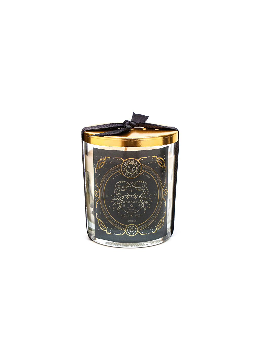 Ekru Kapaklı Yengeç Burcu Kokulu Vegan Mum (140 gr)