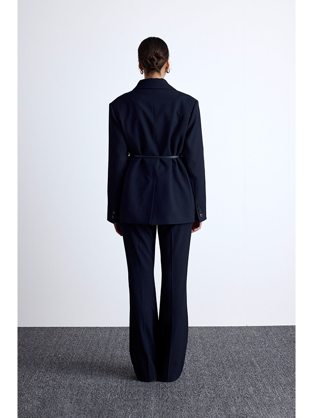 Klasik Kesim Blazer Ceket Lacivert-7