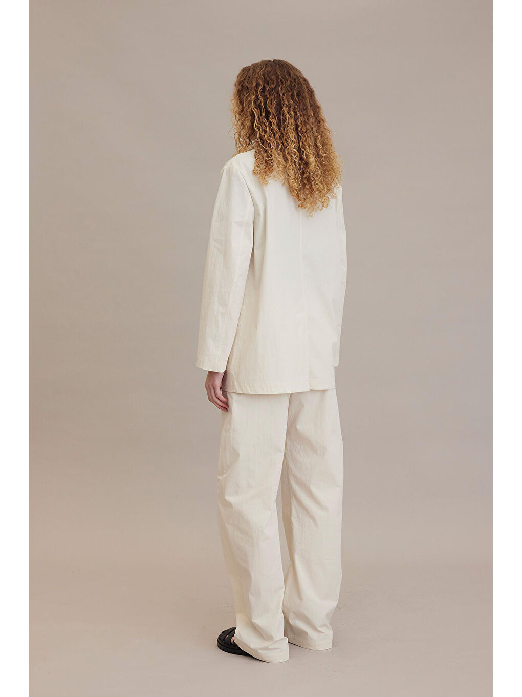 Bej Rahat Blazer Ceket Vanilya-7