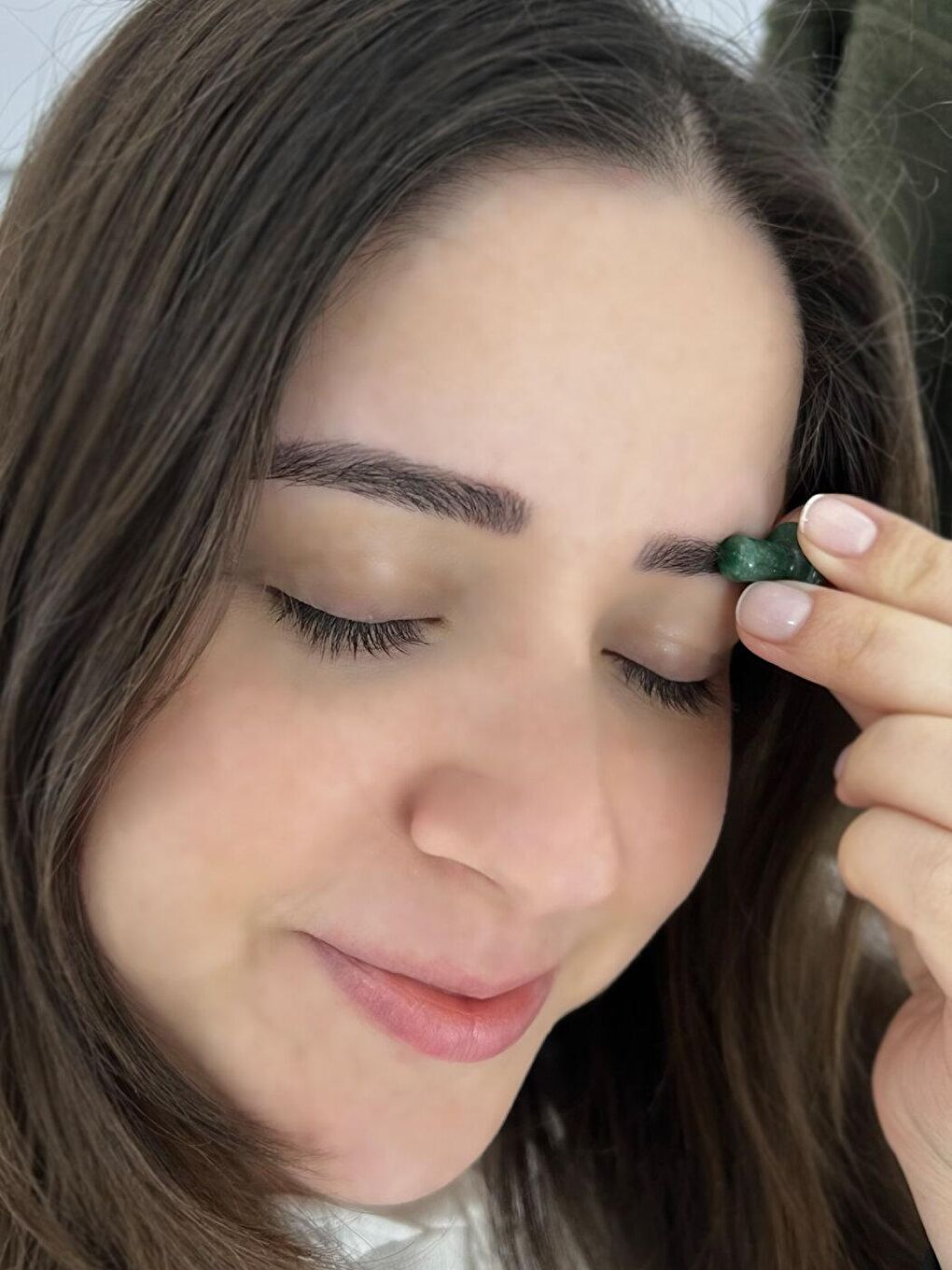 Aventurin Taşı Göz Altı Morlukları ve Kaş İçin Doğal Taş Masaj Taşı Masaj Aleti-2