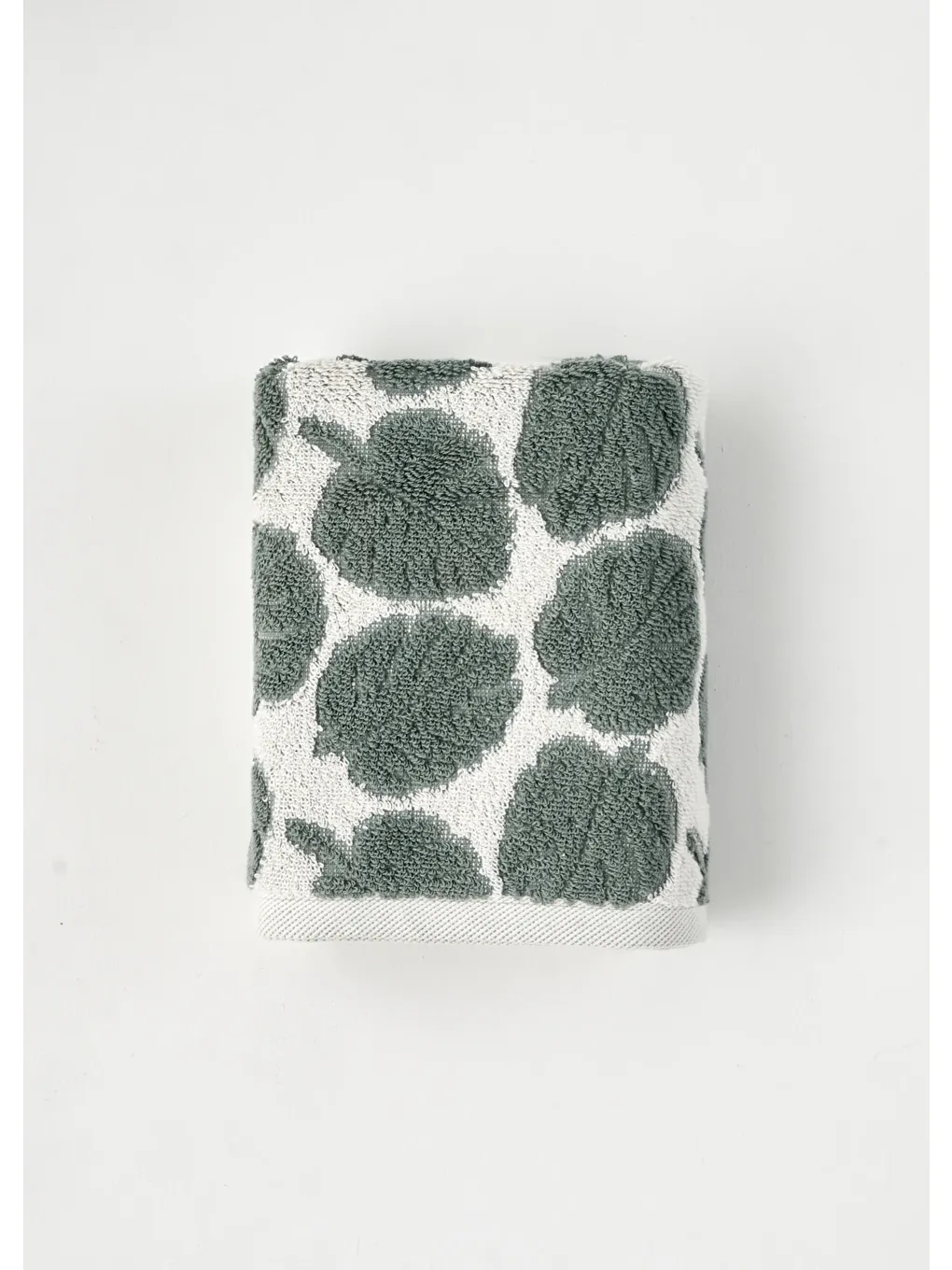 %100 Pamuk Monstera Yüz Havlusu Yeşil (50x70 cm)