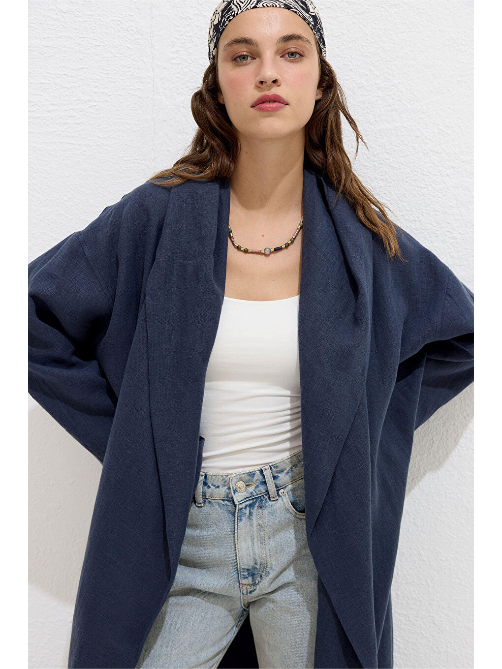 Kapüşonlu Ktrençkot Lacivert-1