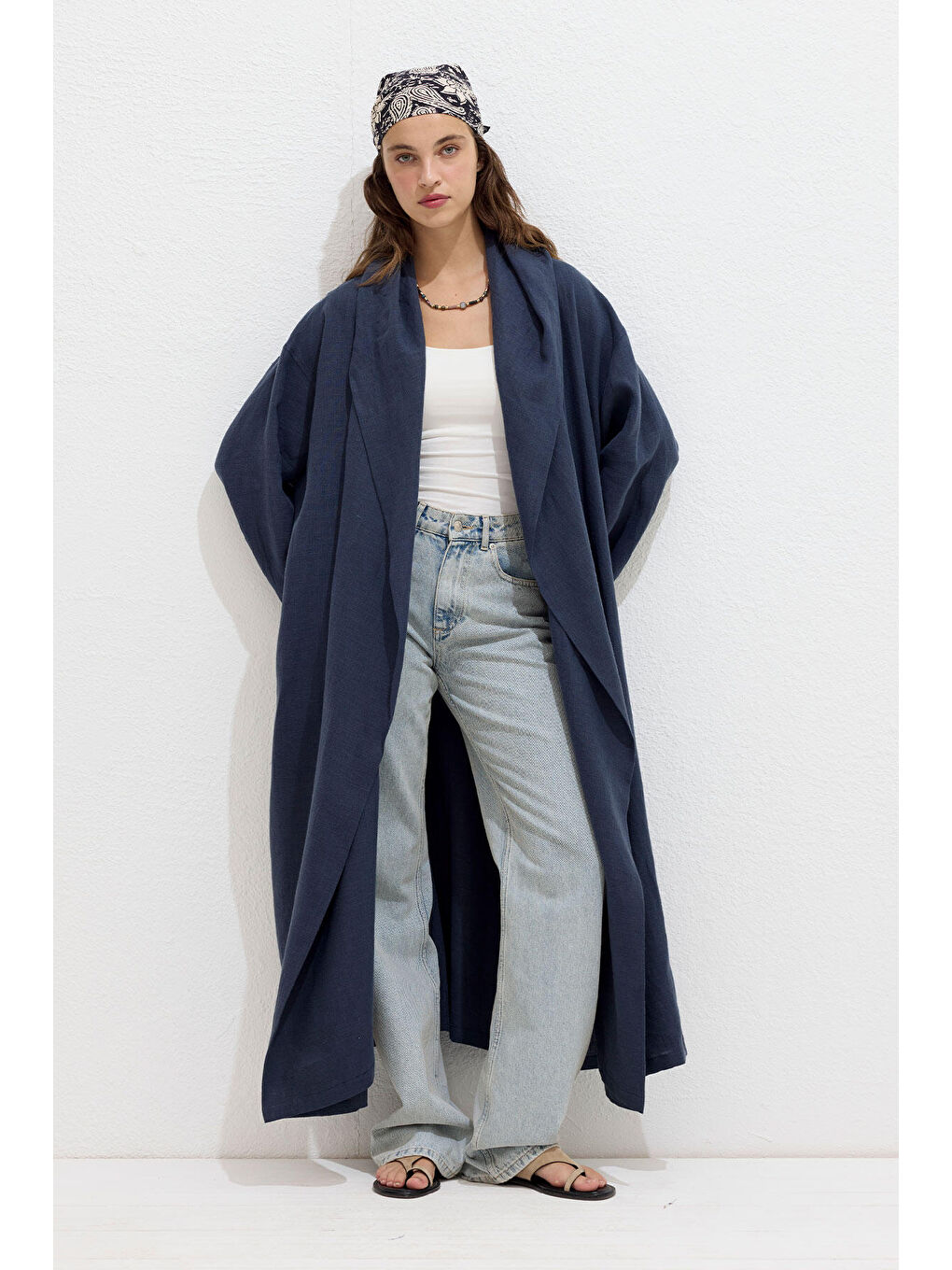 Kapüşonlu Ktrençkot Lacivert-2