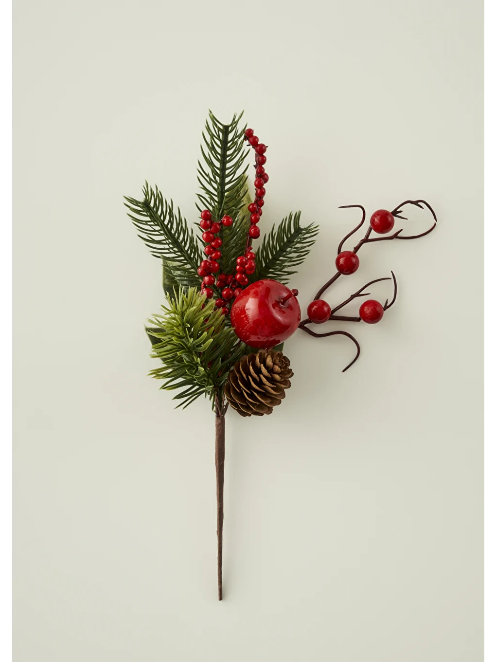 Christmas Yılbaşı Kokina Dal Çiçek Kırmızı (28 cm)