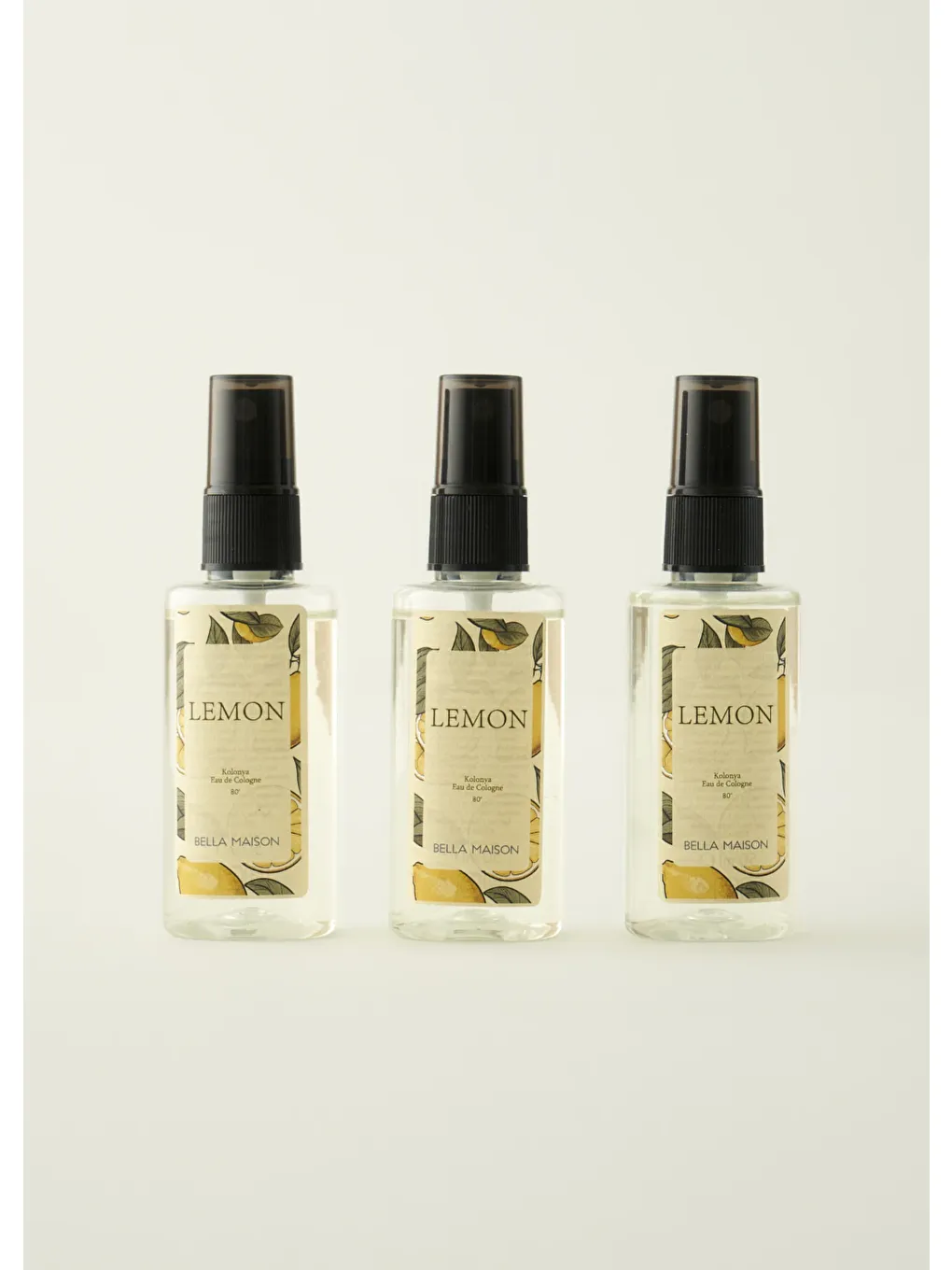 Lemon Kolonya 3'lü Sarı (50 ml)