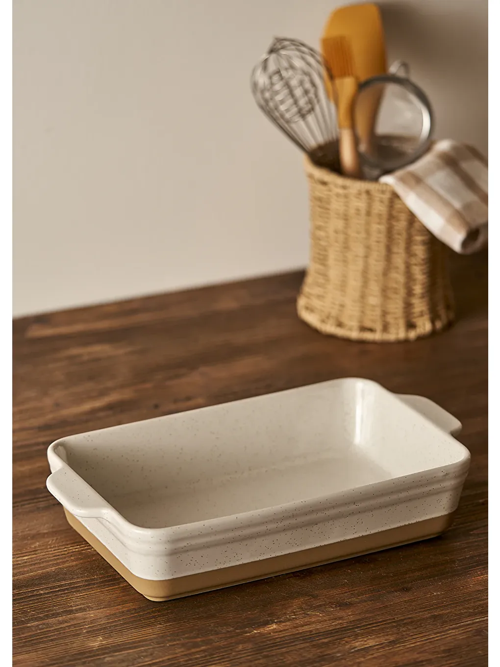 Margot Stoneware Fırın Kabı Beyaz (33,1x19,6x7 cm)