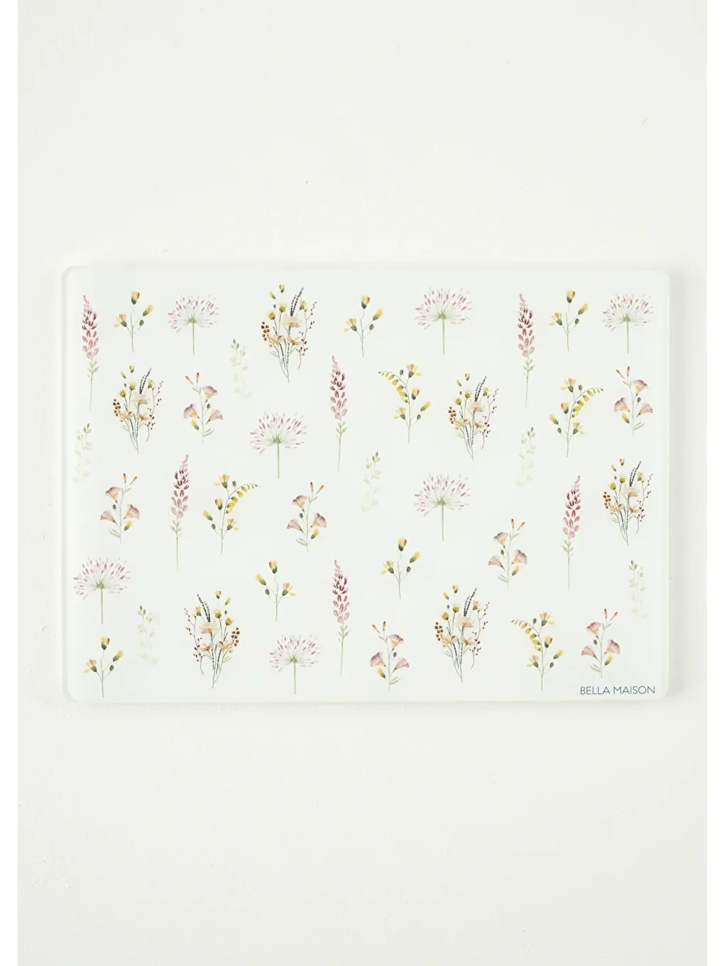 Karışık Flores Cam Kesme Tahtası (35x25 cm)