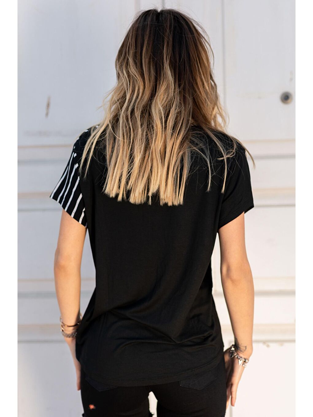 Siyah V Yaka Bluz 0YXK2-43360-02-1